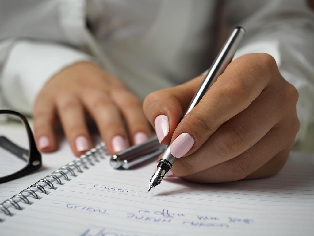 Note-taking app interface on tablet device